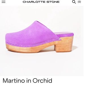 NWT - Charlotte Stone Martino clogs in orchid. Size 10.